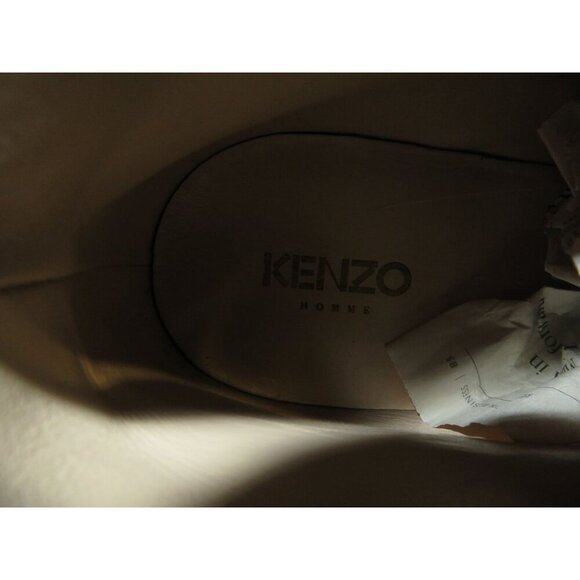 KENZO Homme Black Italian Suede Leather lace up dress boots size 43 or US 10
